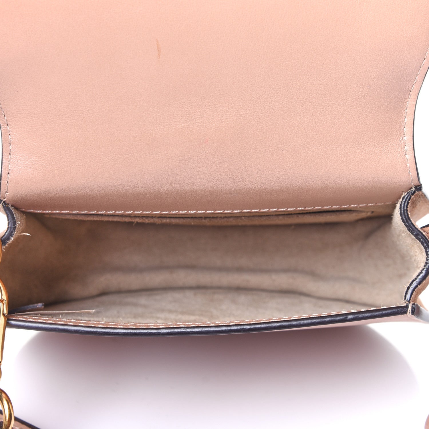 Chloe Calfskin Suede Small Nile Bracelet Bag Biscotti Beige 5 of 13