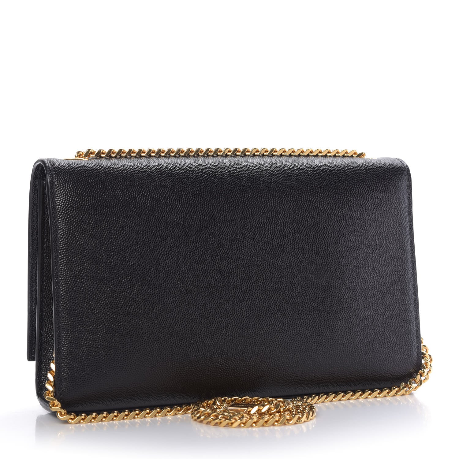 Saint Laurent Grain De Poudre Medium Classic Monogram Kate Satchel Black 3 of 8