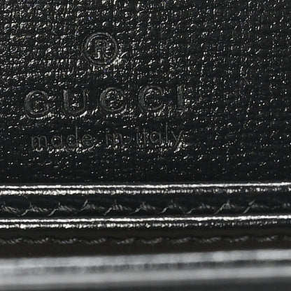 Gucci Glazed Textured Calfskin Mini Horsebit 1955 Top Handle Flap Bag Black 6 of 10