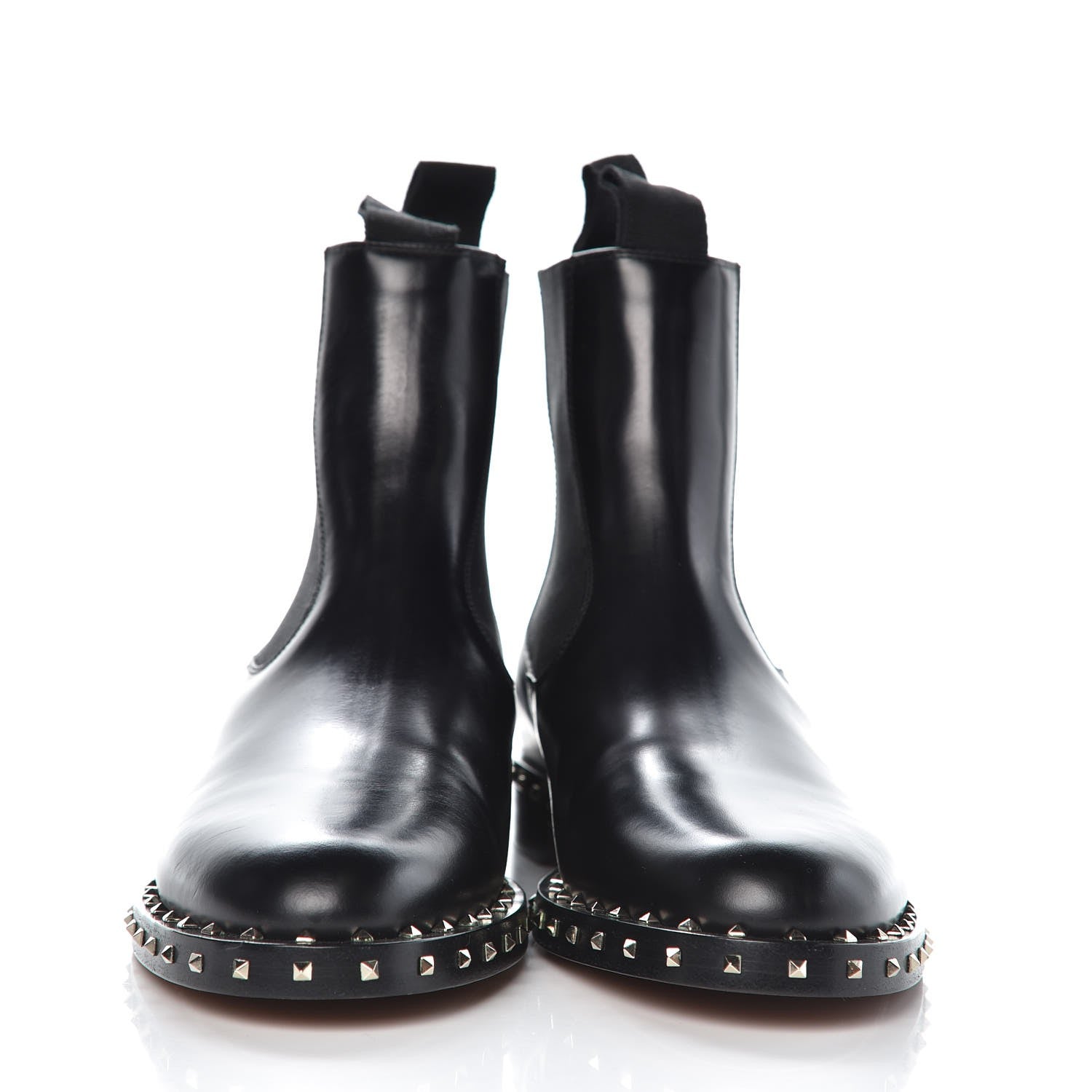 Valentino Garavani Calfskin Soul Rockstud Chelsea Ankle Boots 39.5 Black 2 of 9