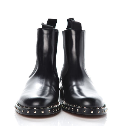 Valentino Garavani Calfskin Soul Rockstud Chelsea Ankle Boots 39.5 Black 2 of 9