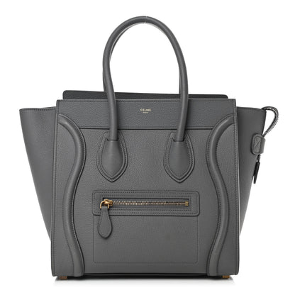 Celine Drummed Calfskin Micro Luggage Kohl 1 of 4