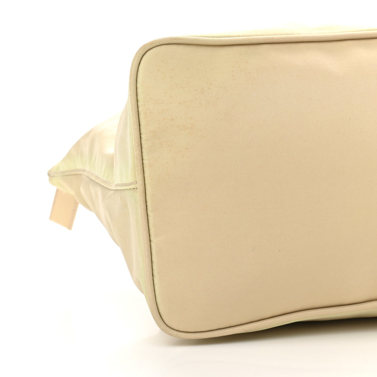 Tessuto Nylon Calfskin Tote Beige