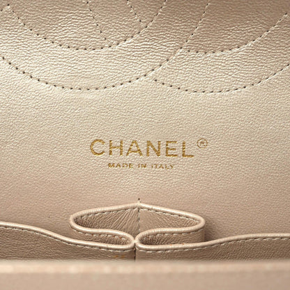 Chanel Iridescent Caviar Quilted Jumbo Double Flap Beige 8 of 16