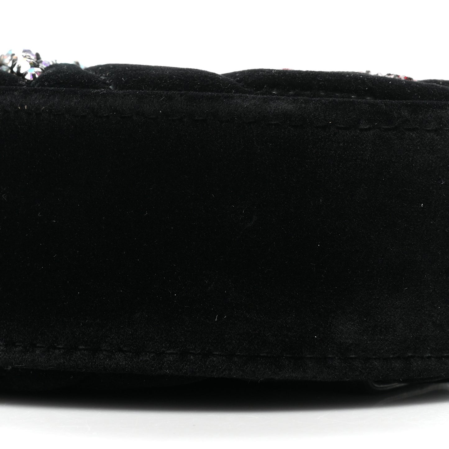 Velvet Matelasse Crystal Star GG Marmont Belt Bag 85 34 Black