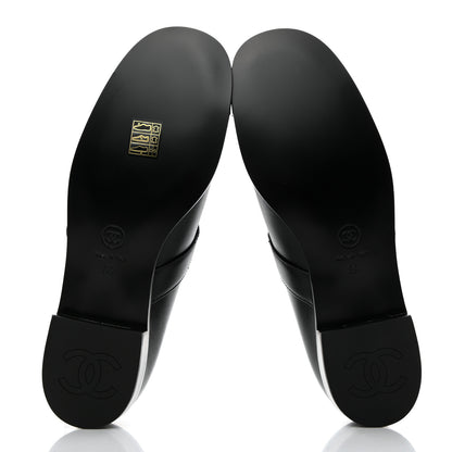 Chanel Calfskin Patent Mary Janes Flats 39 Black 5 of 8
