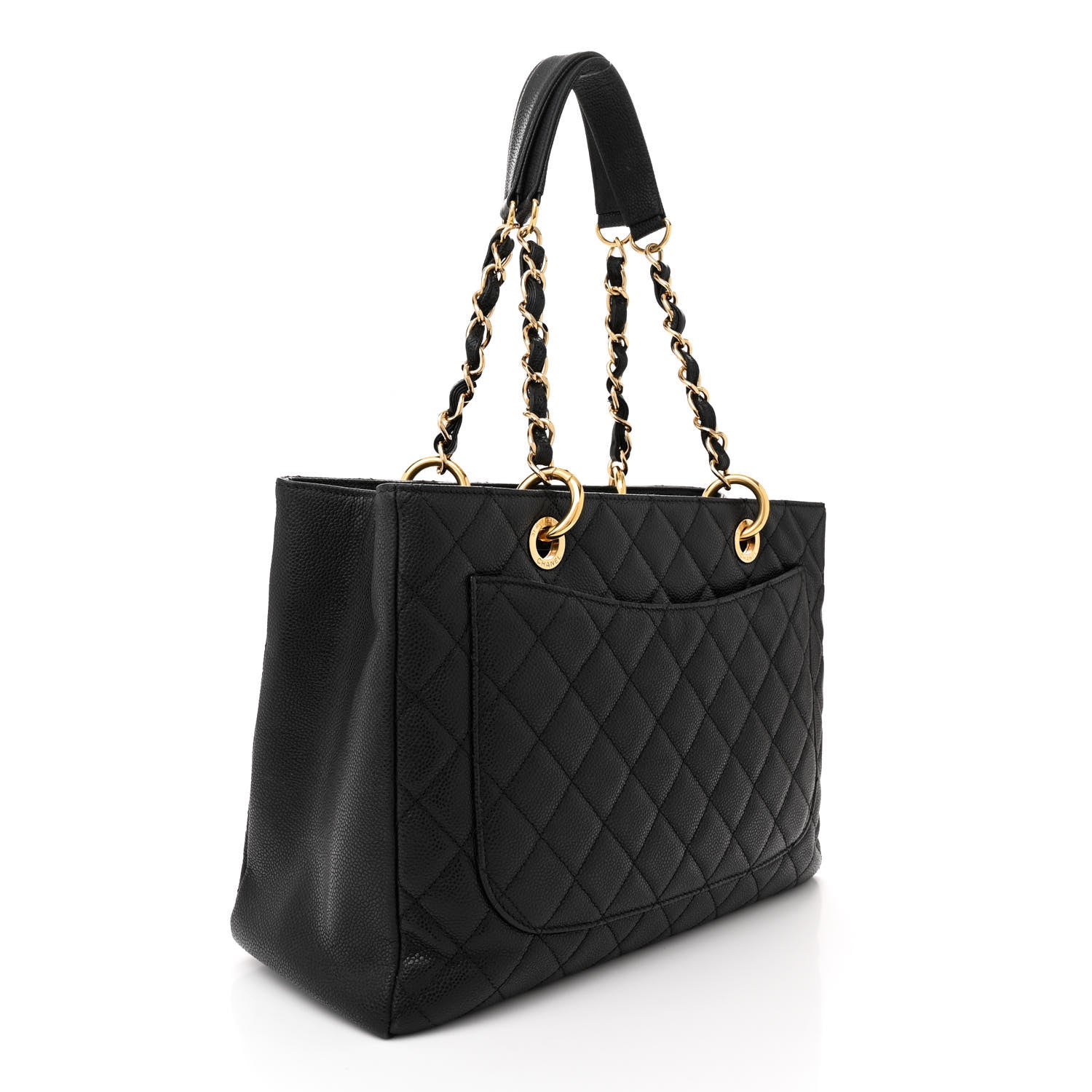Chanel Caviar Quilted Grand Shopping Tote GST Black 3 of 14