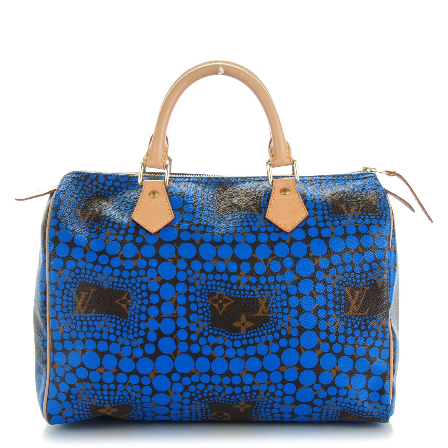 Louis Vuitton Monogram Kusama Town Speedy 30 Blue 1 of 4