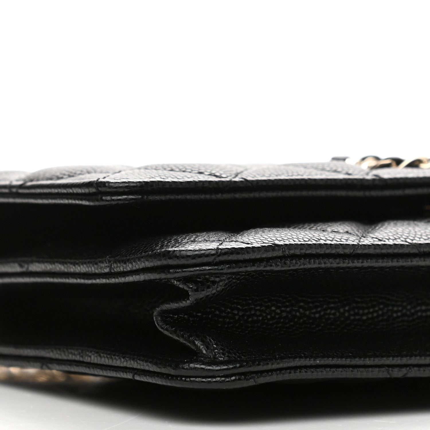 Chanel Caviar Quilted French New Wave Chain CC Wallet On Chain WOC Black 10 of 14