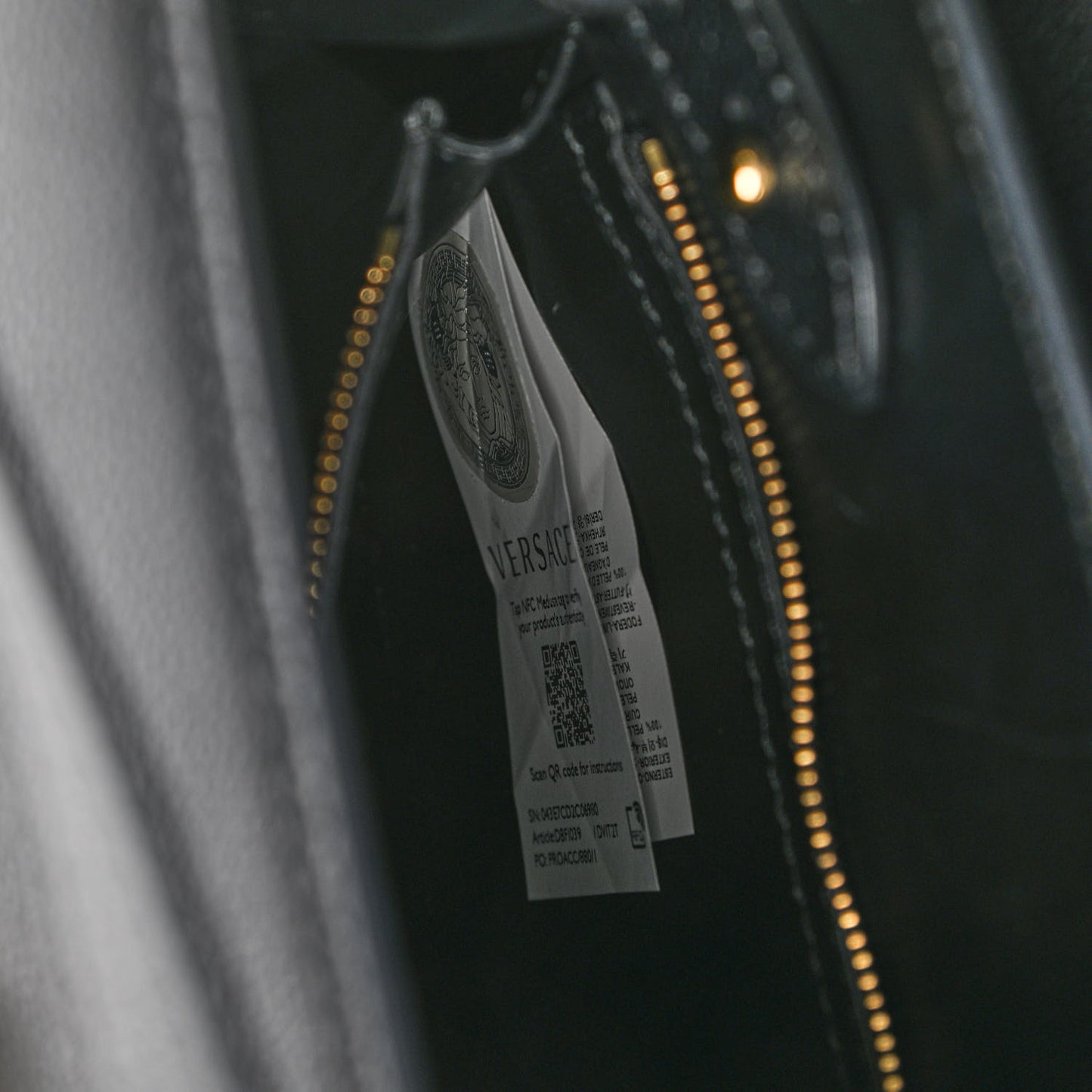 Calfskin Medium La Medusa Top Handle Handbag Black