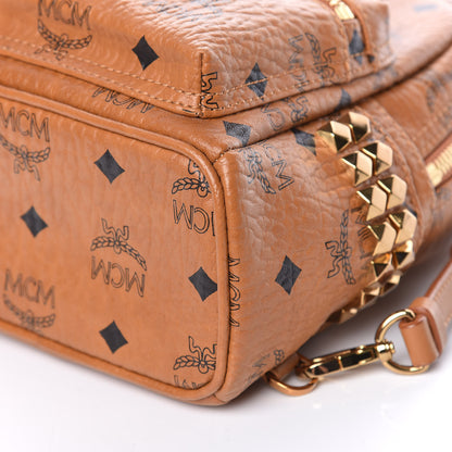 MCM Visetos Side Stud X-Mini Stark Backpack Cognac 11 of 11