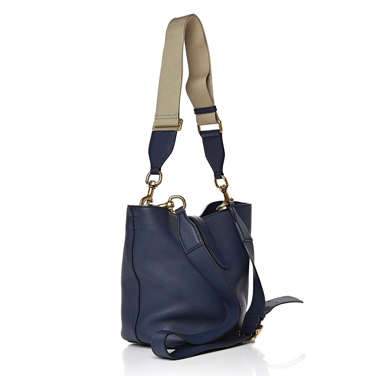 Soft Grained Calfskin Small Jackie Bucket Bag Classic Blue Marine