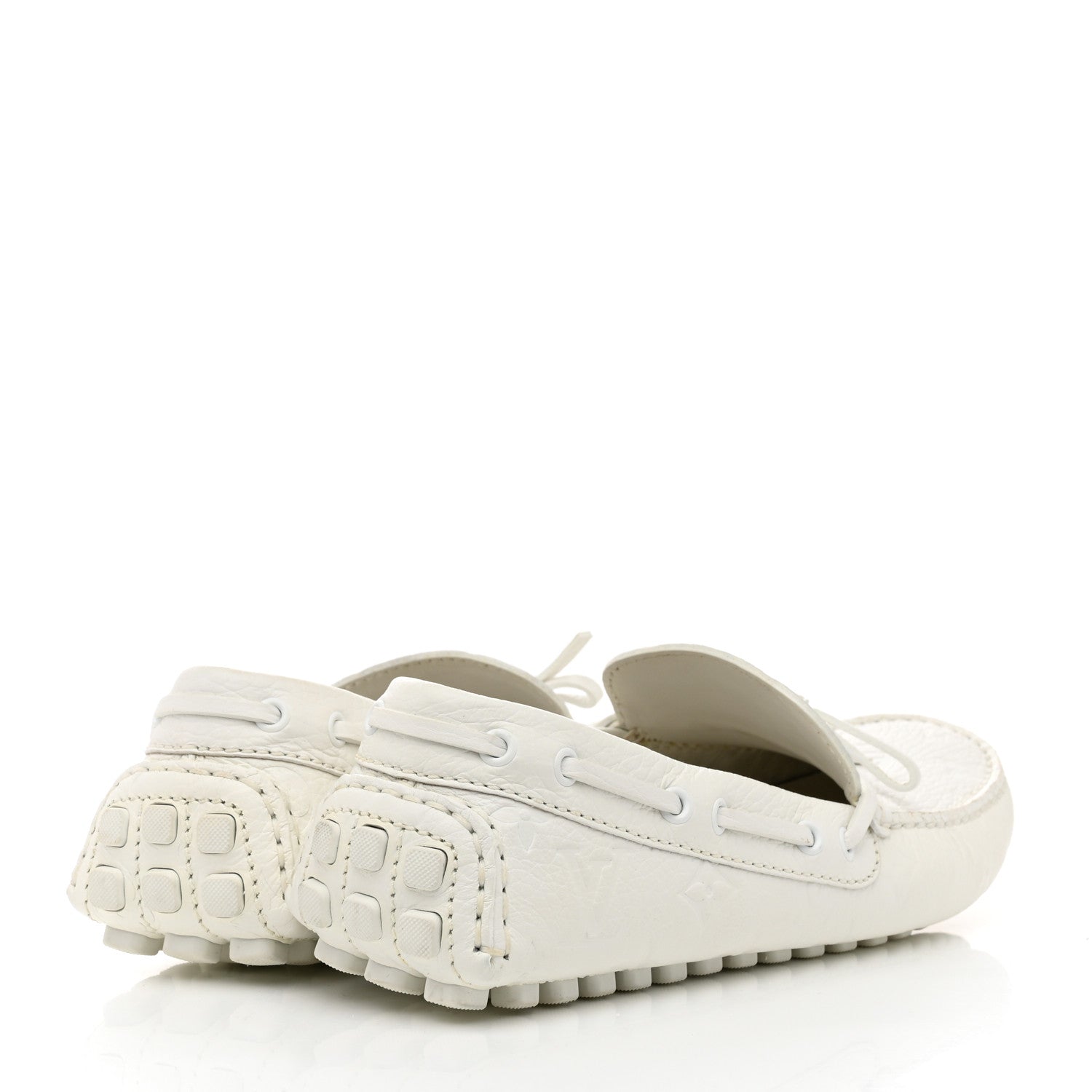 Louis Vuitton Empreinte Mens Arizona Car Shoe Moccasin Loafers 8 White 4 of 8