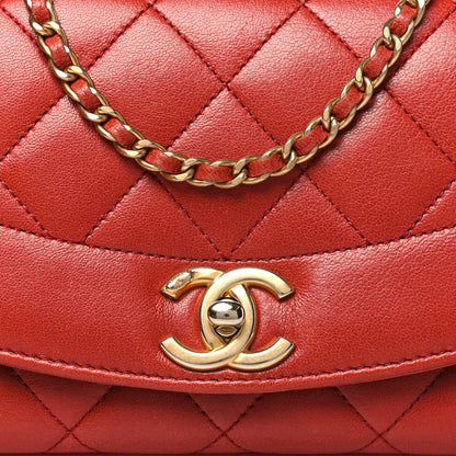 Chanel Lambskin Quilted Medium Vintage Flap Bag Red 8 of 11