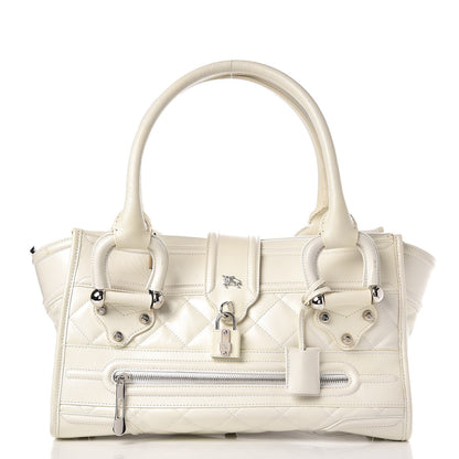 Burberry Leather Quilted Large Manor Tote White 1 of 17