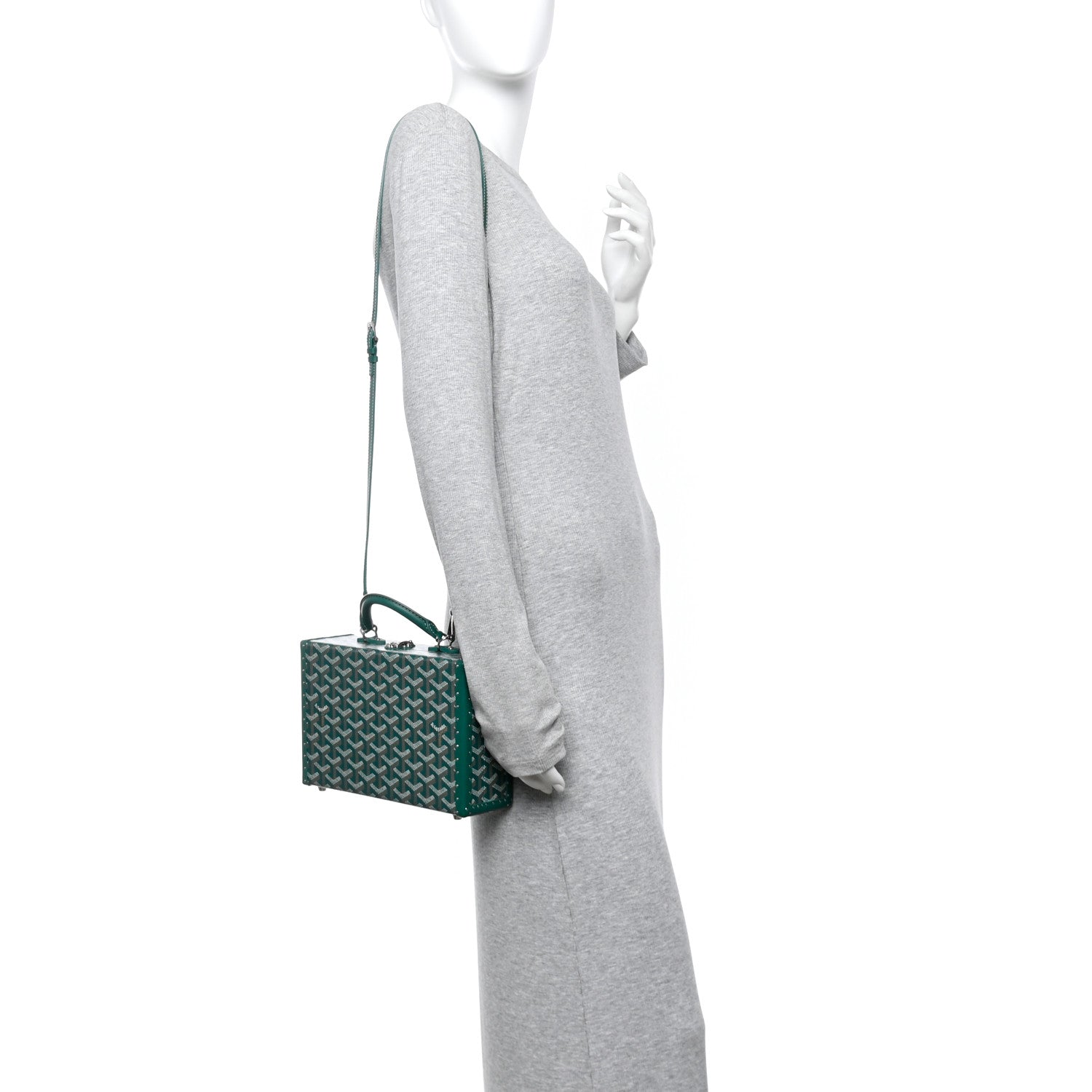 Goyard Goyardine Grand Hotel Trunk Bag Green 2 of 10