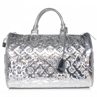 Louis Vuitton Monogram Miroir Speedy 30 Silver 1 of 7