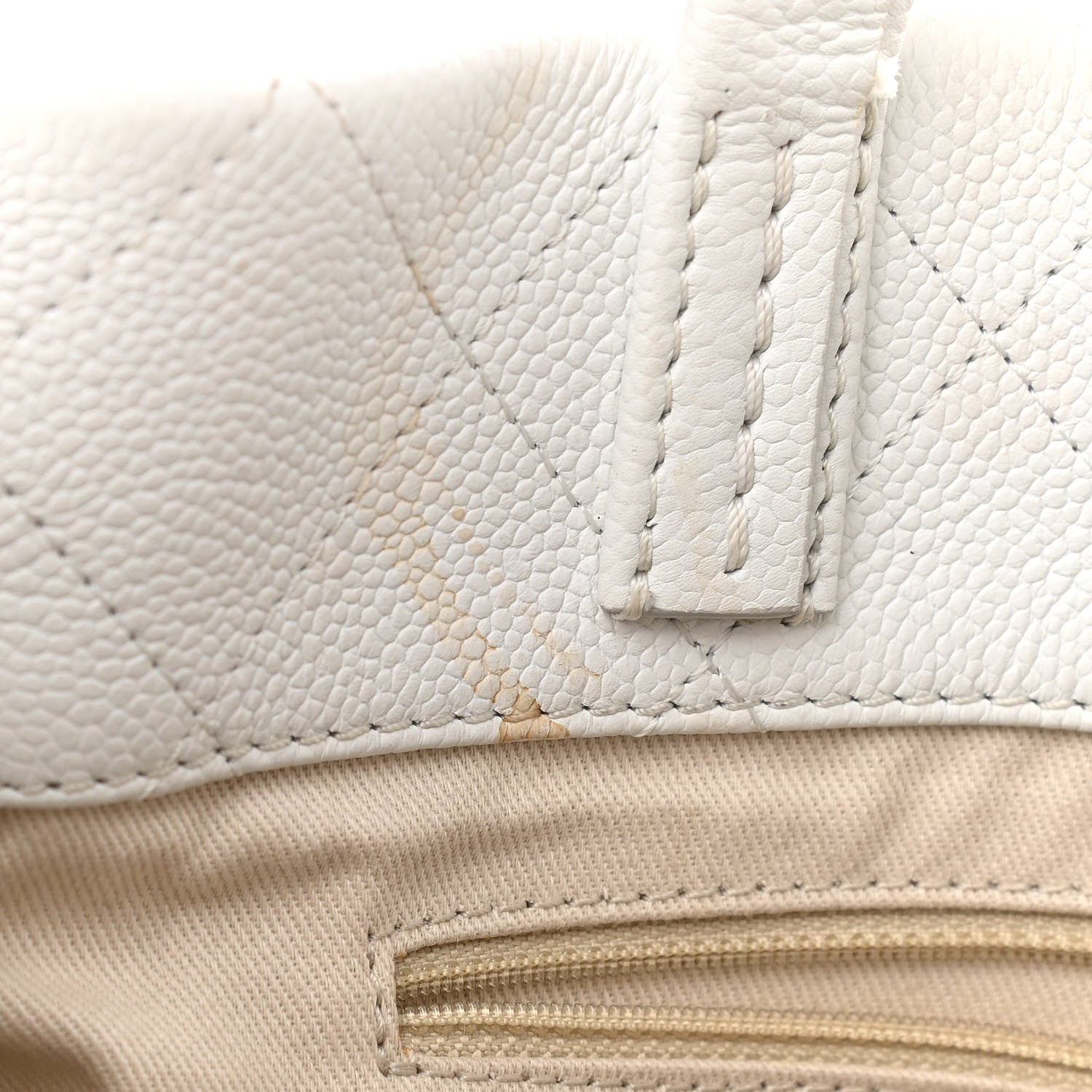 Chanel Grained Calfskin CC Pocket Tote White 14 of 14