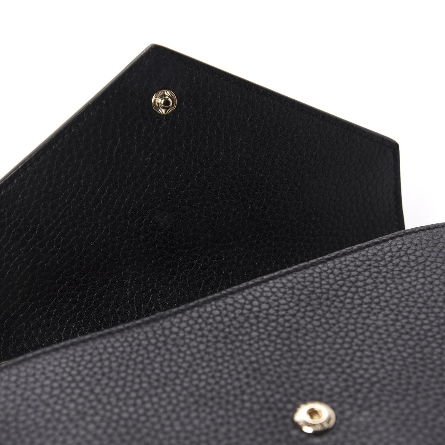Valentino Garavani Pebbled Calfskin Rockstud Envelope Wallet on Chain Black 8 of 10