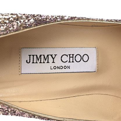 Jimmy Choo Coarse Glitter Degrade Abel Pumps 38.5 Boho Pink Gold 8 of 9