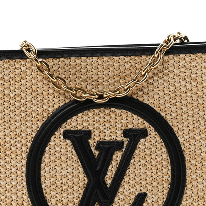 Louis Vuitton Raffia Calfskin Monogram Giant Pouch 7 of 10
