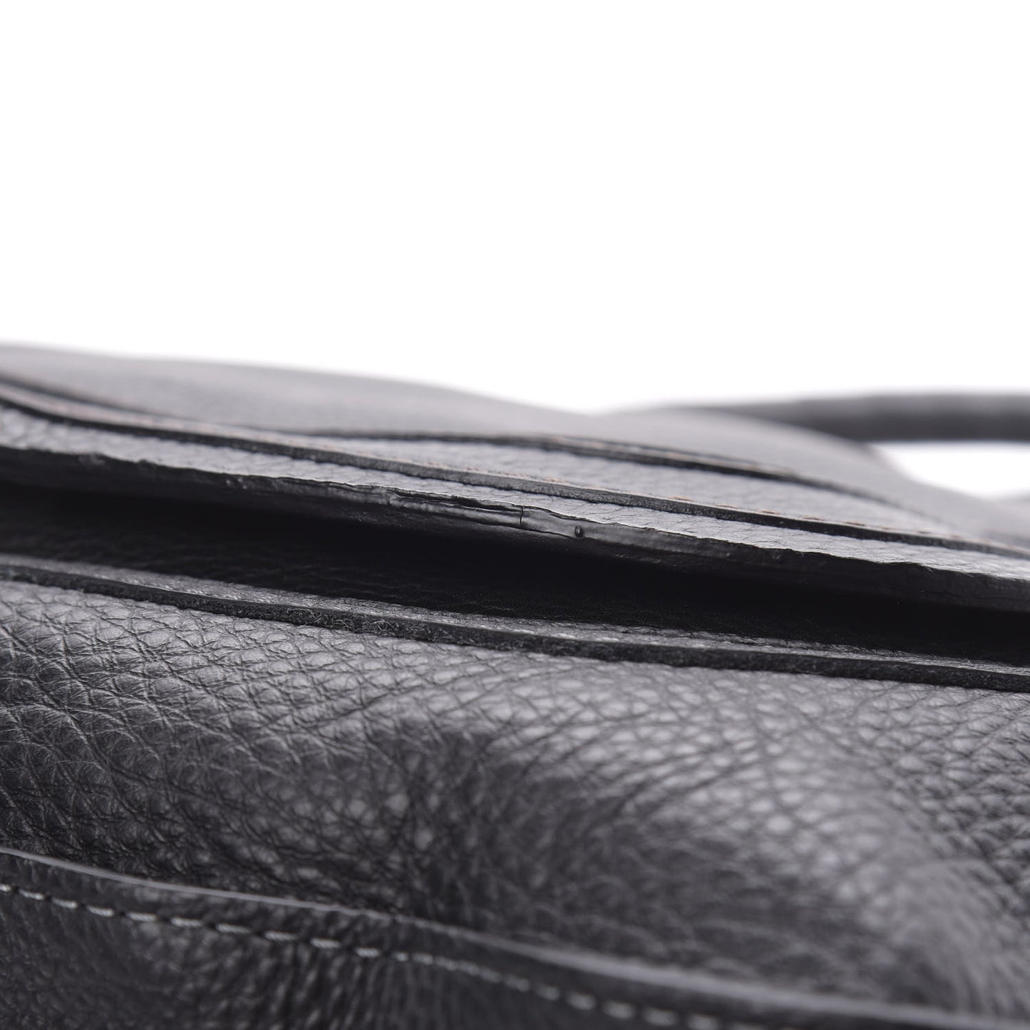 Calfskin Large Marcie Satchel Black