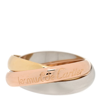 Cartier 18K Pink Yellow White Gold Classic Les Must De Cartier Trinity Ring 51 5.75 1 of 4