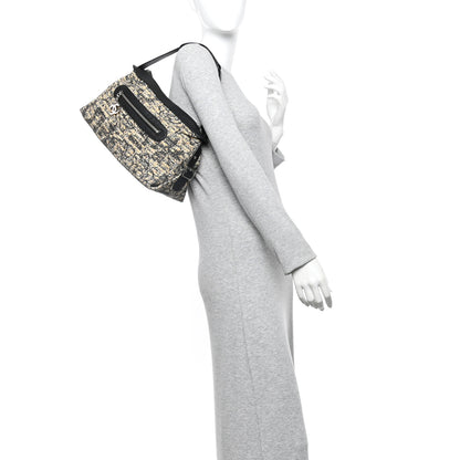 Chanel Tweed Lambskin Shoulder Bag Black Yellow 2 of 13