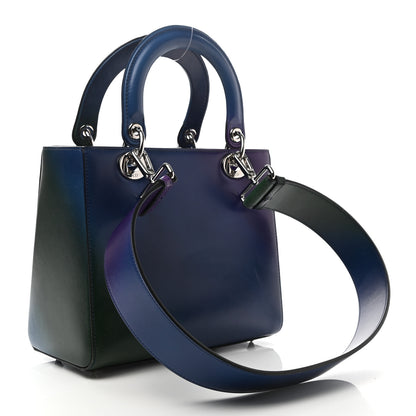 Christian Dior Box Calfskin Gradient Medium Lady Dior Purple Blue Green 3 of 11
