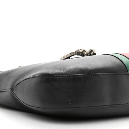 Gucci Calfskin Web Stripe Medium Dionysus Hobo Black 9 of 18