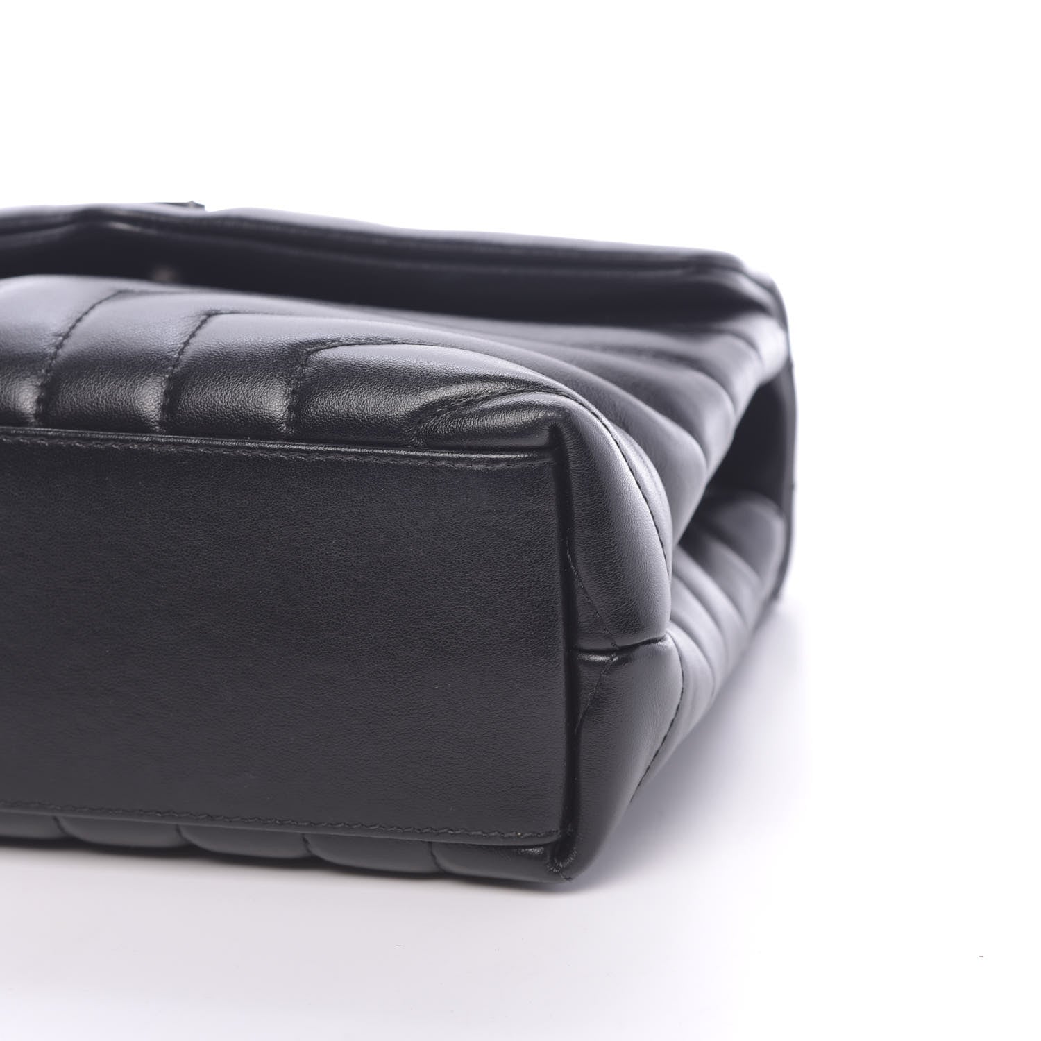 Saint Laurent Calfskin Y Quilted Monogram Small Loulou Chain Satchel Black 9 of 9