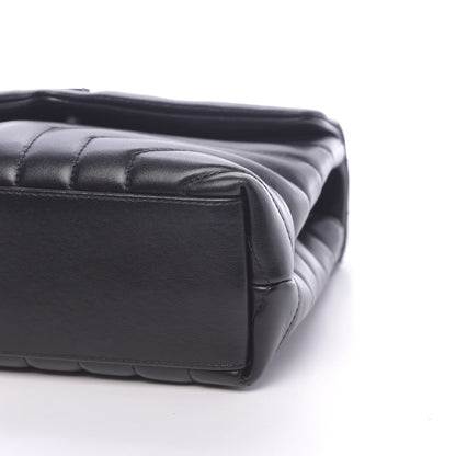 Saint Laurent Calfskin Y Quilted Monogram Small Loulou Chain Satchel Black 9 of 9