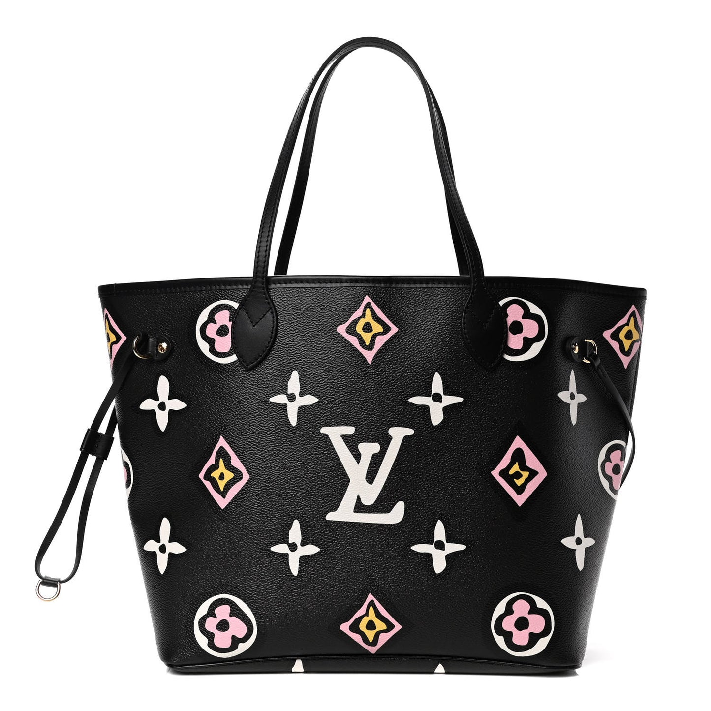Monogram Giant Wild At Heart Neverfull MM Black