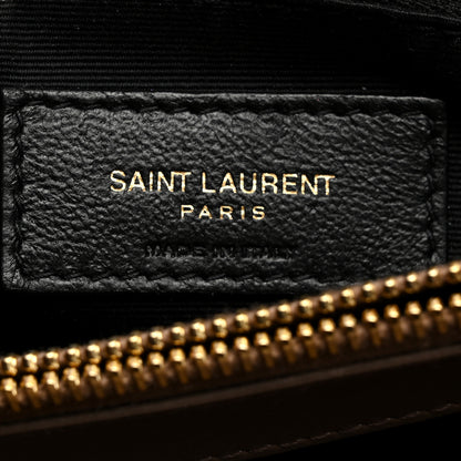 Saint Laurent Calfskin Y Quilted Monogram Medium Loulou Chain Satchel Dark Beige 7 of 11