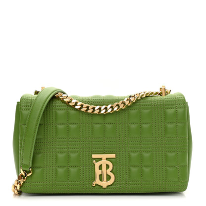 Burberry Lambskin Quilted Small Lola Bag Green 1 of 8