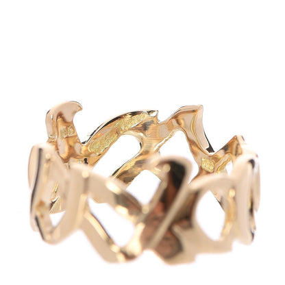 Tiffany 18K Yellow Gold Paloma's Graffiti Love and Kisses Ring 52 6 5 of 6