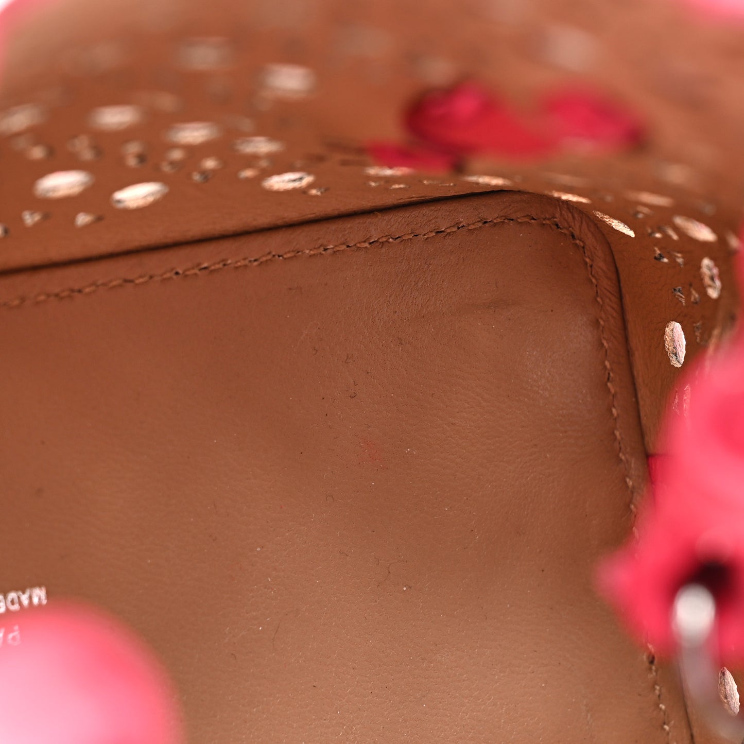 Lux Calfskin Vienne Wave Mina 16 Bag Framboise