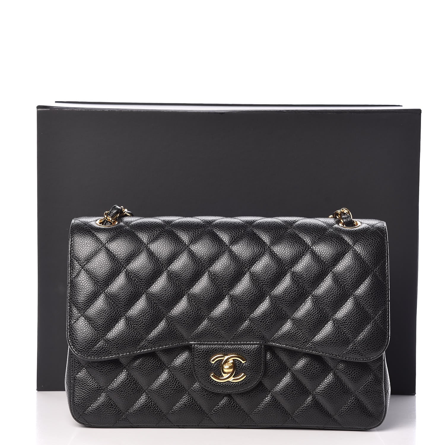 Chanel Caviar Quilted Jumbo Double Flap Black 11 of 11