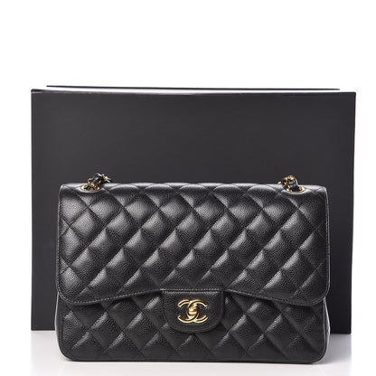 Chanel Caviar Quilted Jumbo Double Flap Black 11 of 11