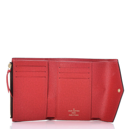 Louis Vuitton Damier Ebene Victorine Wallet Red 5 of 8