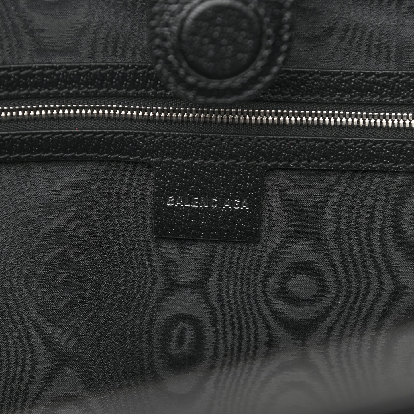 X BALENCIAGA BB Monogram Web Large Ophidia Shopping Tote Black