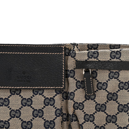 Gucci GG Monogram Web Double Pocket Belt Bag Navy 8 of 13