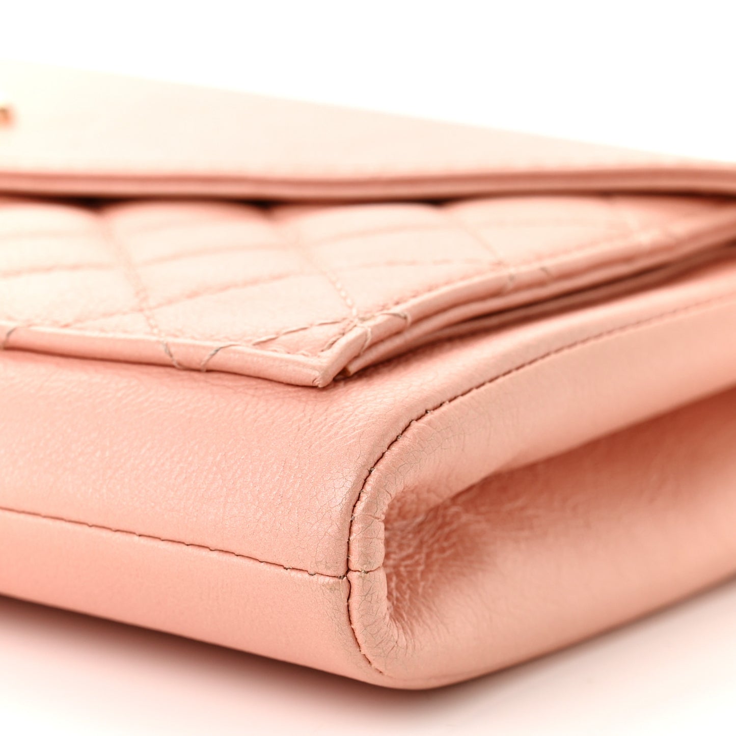 Iridescent Calfskin Smart Pocket Flap Bag Pink