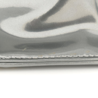 Christian Dior Metallic Patent Studded Small Diorama Flap Bag Silver 14 of 14