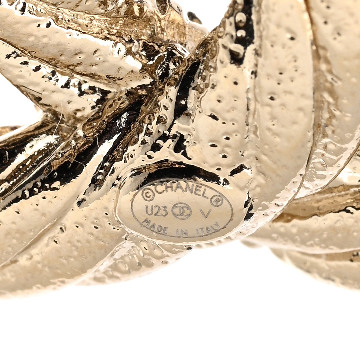 Chanel Metal CC Brooch Light Gold 3 of 3