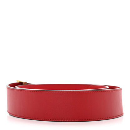 Gucci Moon Calfskin Torchon Double G 40mm Belt 80 32 Hibiscus Red 2 of 6