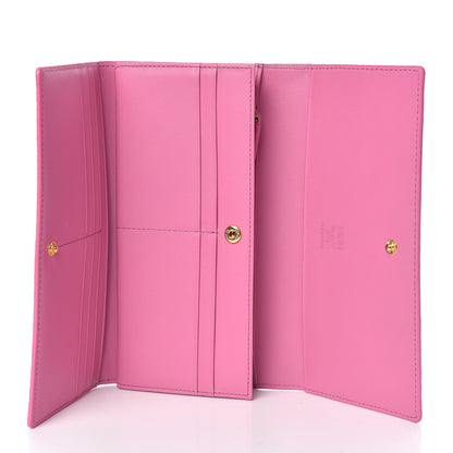 MCM Visetos Swarovski Crystal Studded Flap Wallet Pink 5 of 7