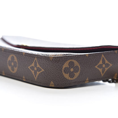 Louis Vuitton Monogram Pochette Felicie Chain Wallet Fuchsia 10 of 14