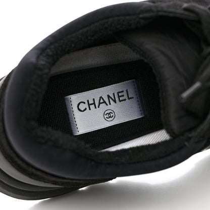 Chanel Kid Suede Calfskin Mens Sneakers 44 Black 7 of 12