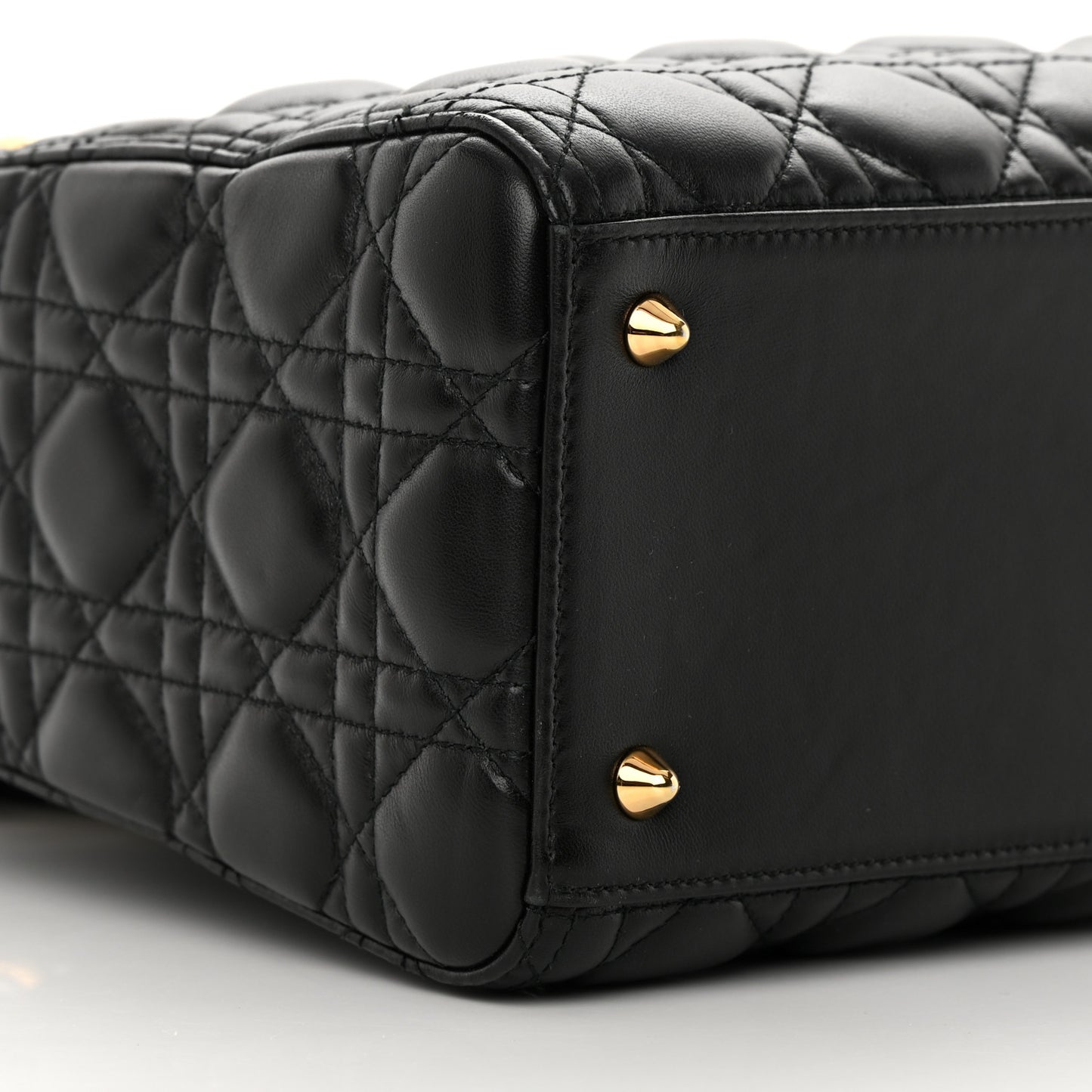 Lambskin Cannage Medium Lady Dior Black